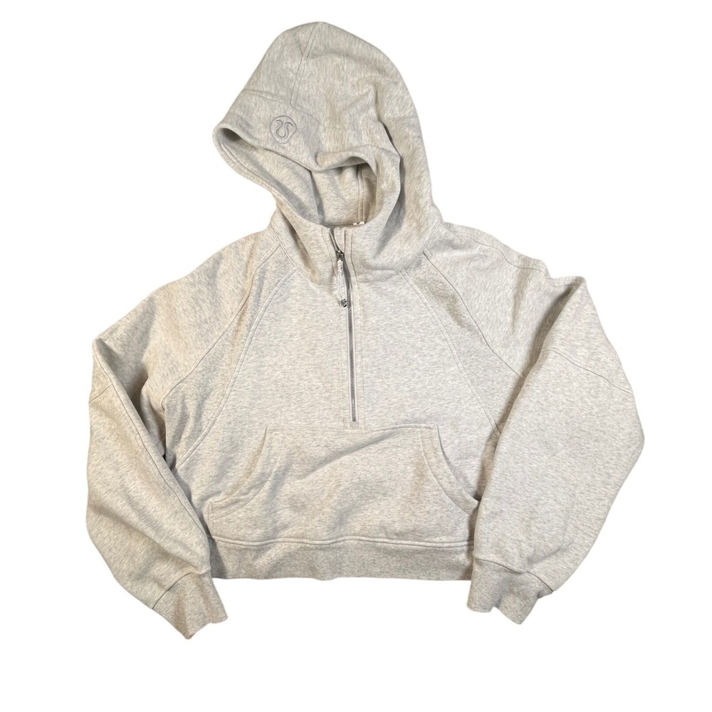 Lululemon Scuba Half Zip Hoodie XL/XXL Light Gray Oversized Pullover